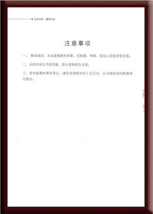 檢測報告
